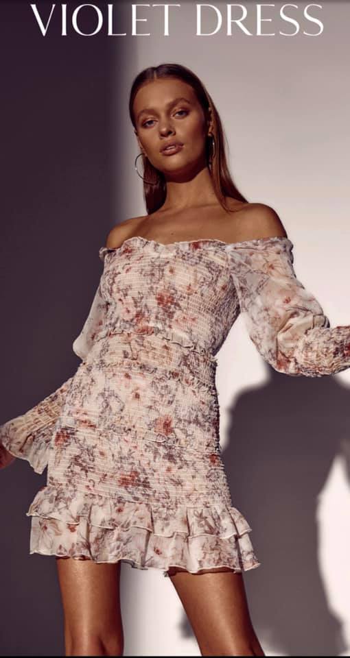 SNDYS Violet Dress - Cream - Image 3