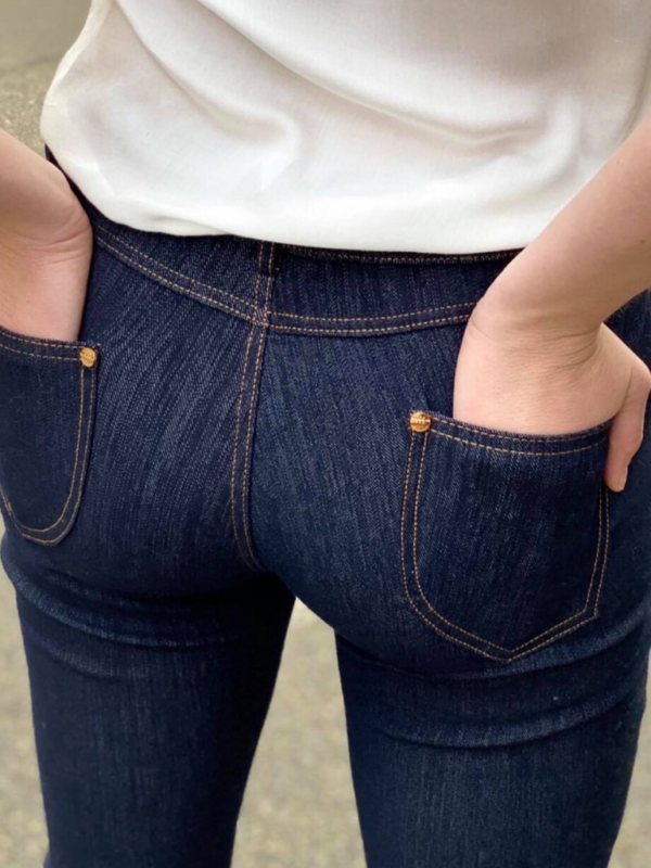 "Ponti" Pants -Blue Denim - Image 3