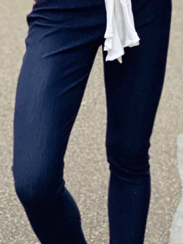 "Ponti" Pants -Blue Denim - Image 2