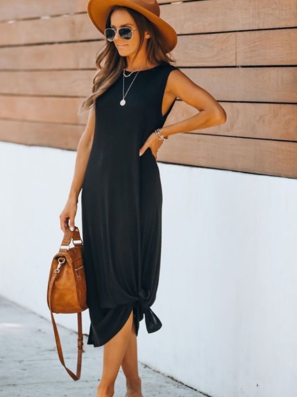 "Everyday Cotton" Midi- Black