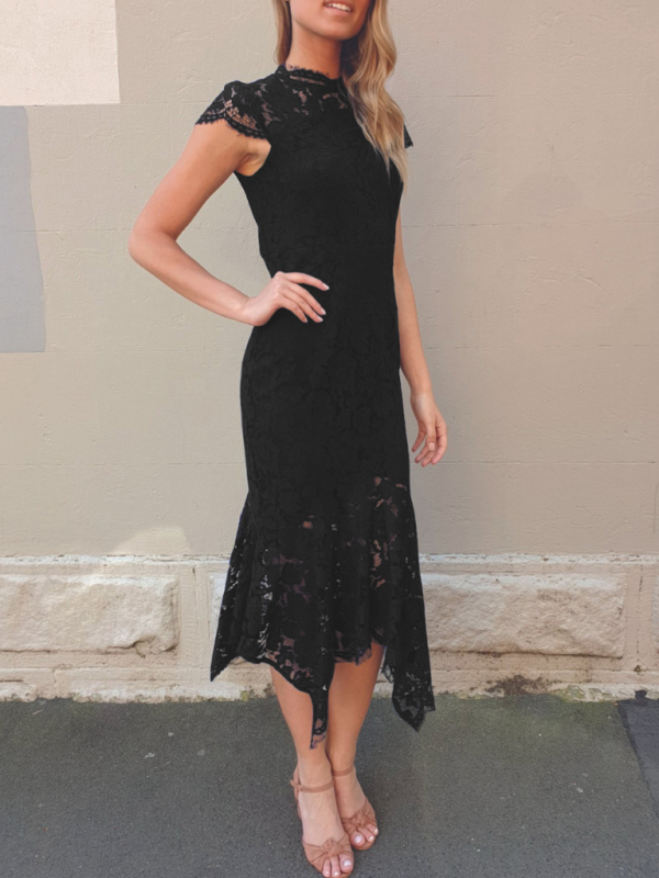 "Monti" Lace Dress- Black