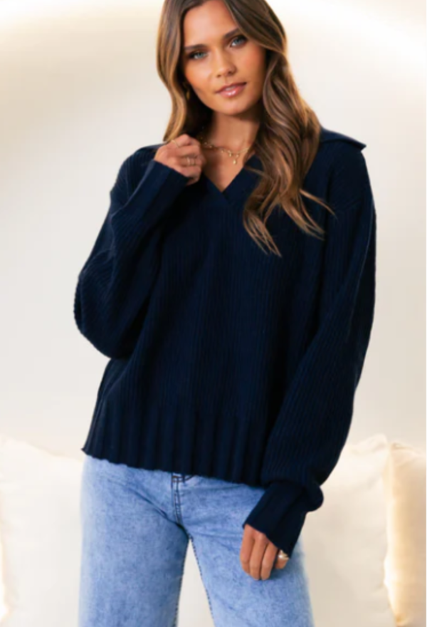 "Luna" Knit- Navy