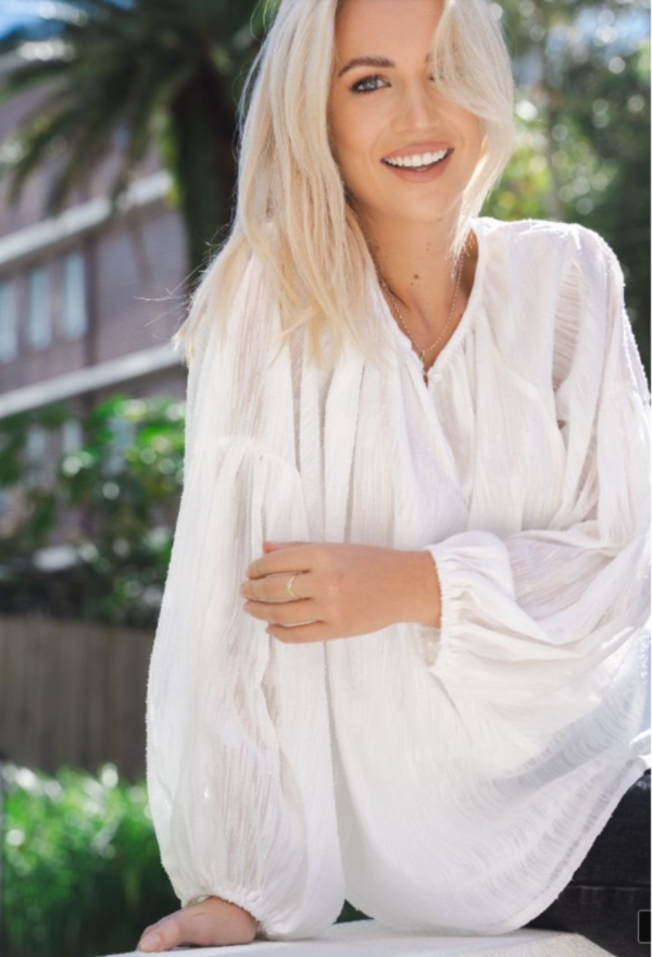 "Balinese" Blouse- White