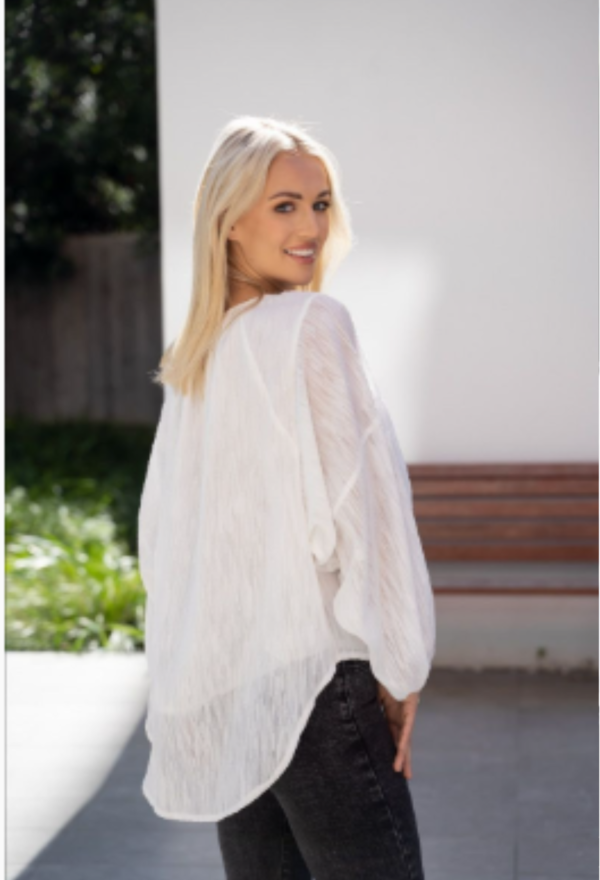 "Balinese" Blouse- White - Image 2