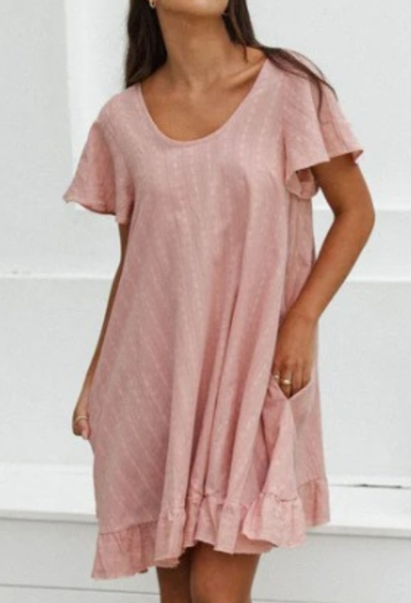 "Pia" Tunic Dress- Blush