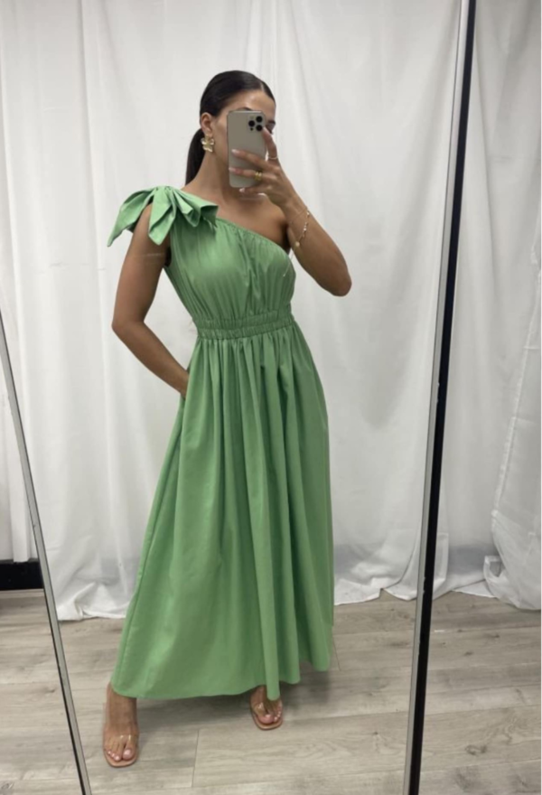"Jessica" One Shoulder Dress- Mint